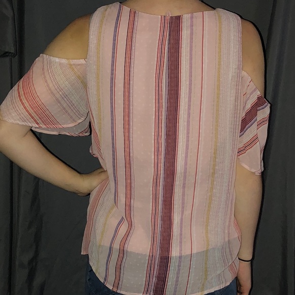 Dress Top w/ Peek-a-Boo Shoulders - Picture 2 of 2